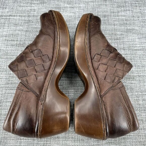 Ariat Ashbourne Briar Leather Clogs Womens Sz EU 38 US 7.5 M Brown Woven Comfort - Picture 10 of 14